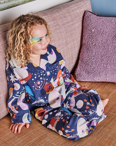 Planet Kip Flannelette Long Sleeve Shirt & Pant Pyjama Set