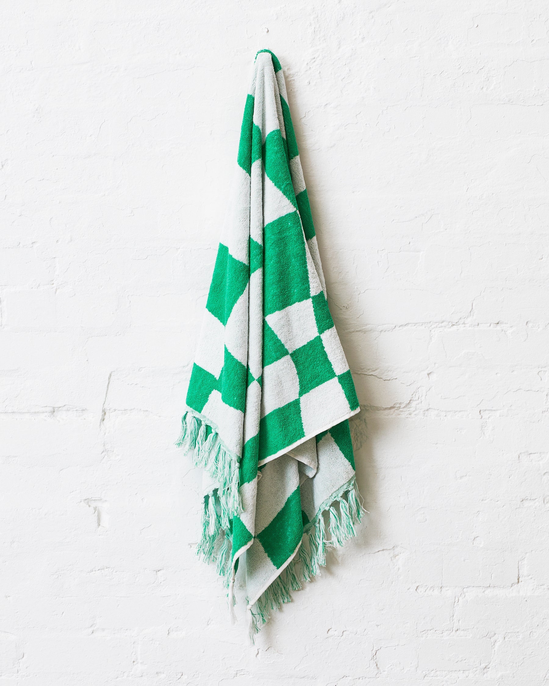Checkerboard Green Terry Hand Towel – Kip&Co USA