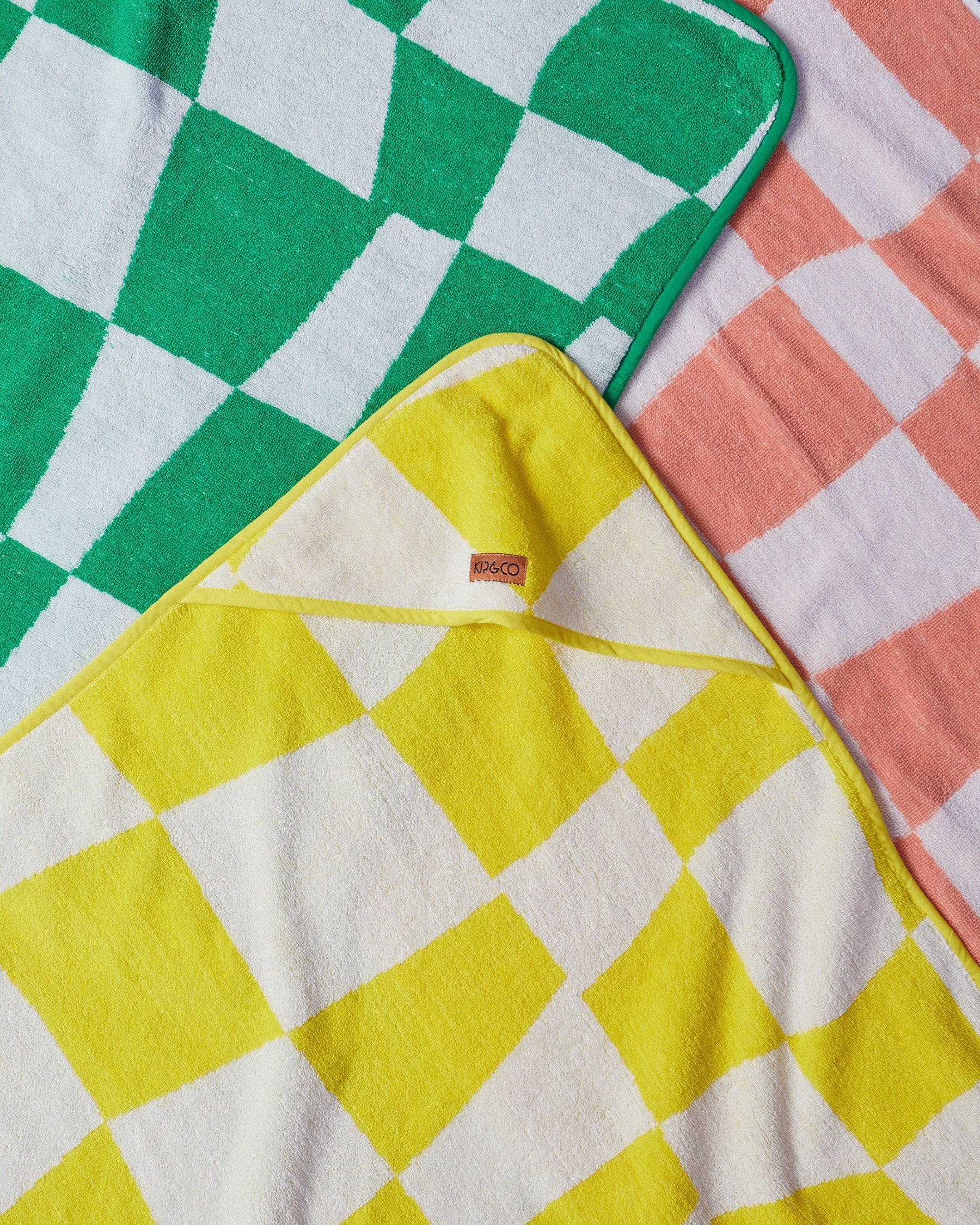 Checkerboard Yellow Terry Bath Towel – Kip&Co USA