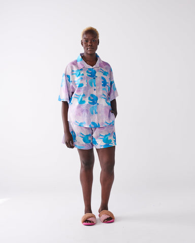 Tjulpu Kulunypa Organic Cotton Short Sleeve Shirt & Short Pyjama Set