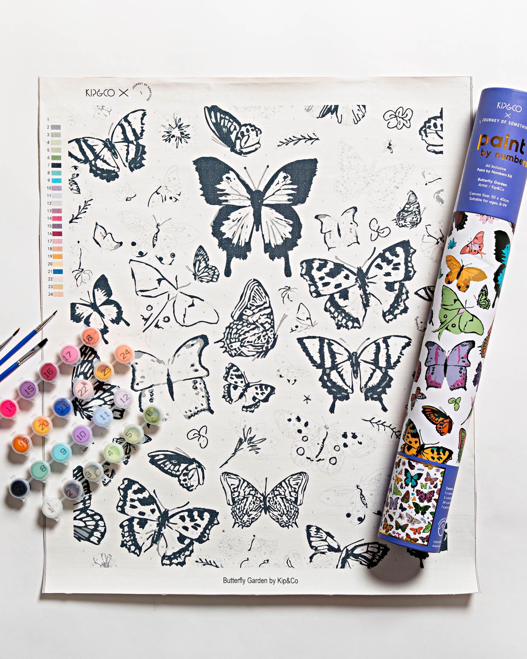Kip&Co X Journey Of Something Butterfly Garden Adult Paint By