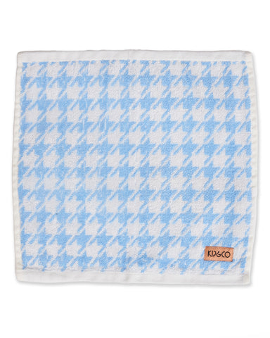 Houndstooth Blue Terry Face Washer