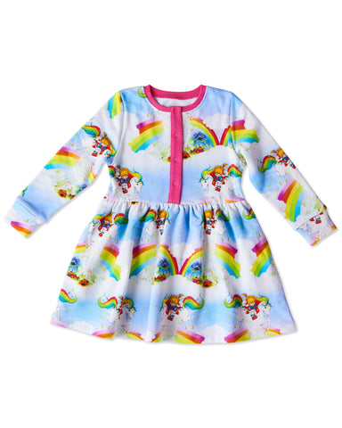 Kip&Co x Rainbow Brite Magic Sky Organic Cotton Winter Dress