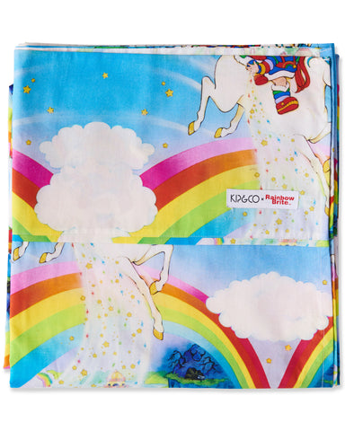 Kip&Co x Rainbow Brite Magic Sky Organic Cotton Flat Sheet (US)
