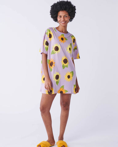 Sunflower Sunshine Organic Cotton Oversize T-shirt Nightie