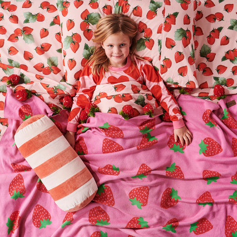 Strawberry Delight Cotton Baby Fitted Sheet