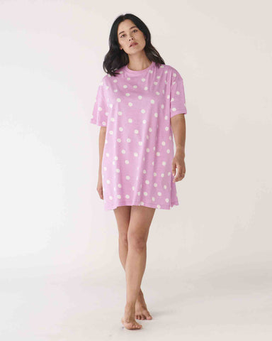 Spots Lilac Oversize T-Shirt Nightie