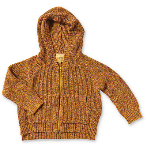 Sumac Cable Knit Zip Hooded Cardigan