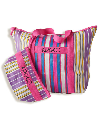 Palermo Recycled Nylon Beach Bag and Detachable Bag Set