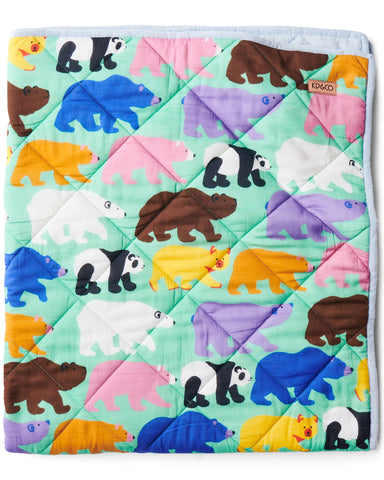 Can't Bear It Organic Cotton Quilted Cot Bedspread