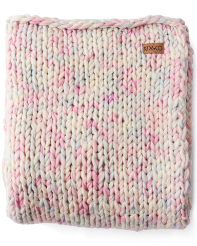 Coral Sea Chunky Knit Blanket