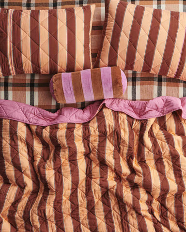 Sunset Stripe Quilted Pillowcases