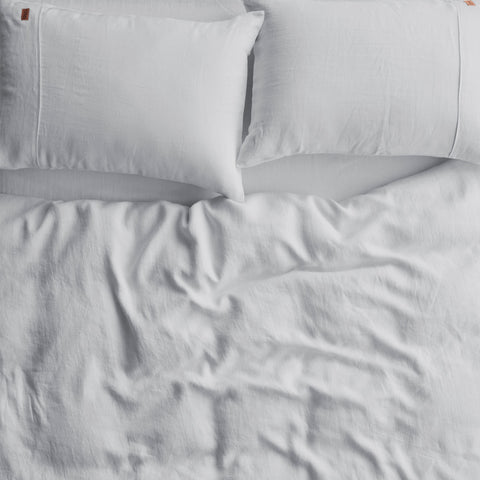 Soft Grey Linen Pillowcases