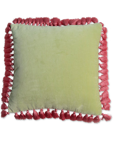 Aloe Velvet Tassel Cushion