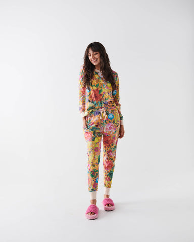 Abundance Marigold Organic Cotton Long Sleeve Pyjama Top & Slouch Pant Pyjama Set