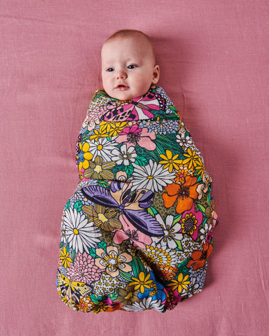 Bliss Floral Bamboo Swaddle