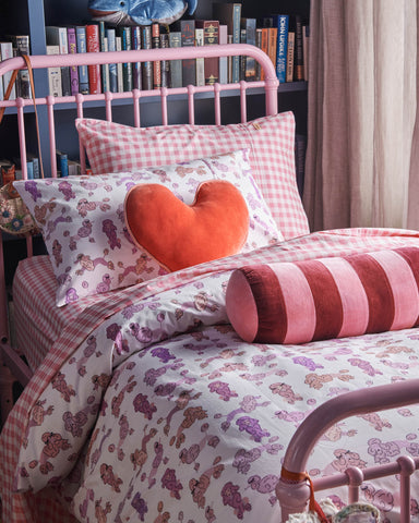 Pink Poodle Organic Cotton Pillowcase