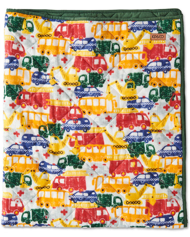 Big Wheels Organic Cotton Quilted Cot Bedspread