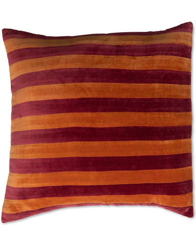 Humphrey Striped and Square Velvet Cushion