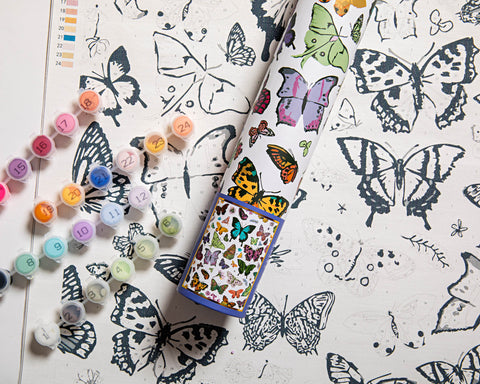 Kip&Co X Journey Of Something Butterfly Garden Adult Paint By Numbers