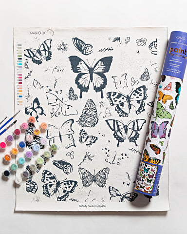 Kip&Co X Journey Of Something Butterfly Garden Adult Paint By Numbers
