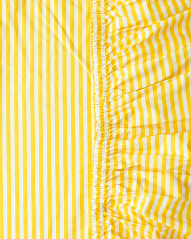 Limoncello Stripe Organic Cotton Baby Fitted Sheet