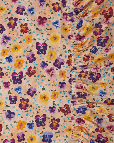 Pansy Organic Cotton Baby Fitted Sheet