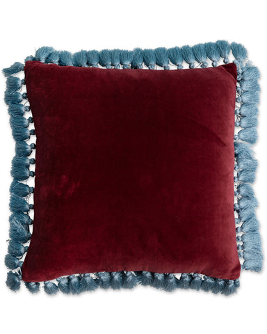 Pomegranate Velvet Tassel Cushion