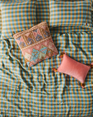 Marigold Tartan Linen European Pillowcases
