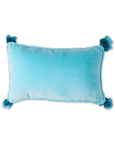 Baby Blue Velvet Souk Cushion