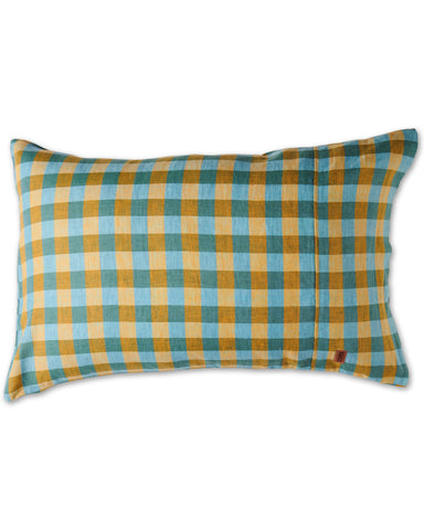 Marigold Tartan Linen Pillowcases