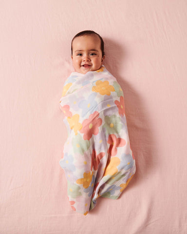 Paper Daisy Bamboo Swaddle