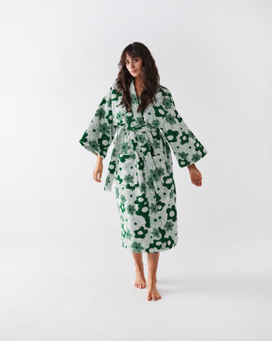 Green House Embossed Terry Bath Robe