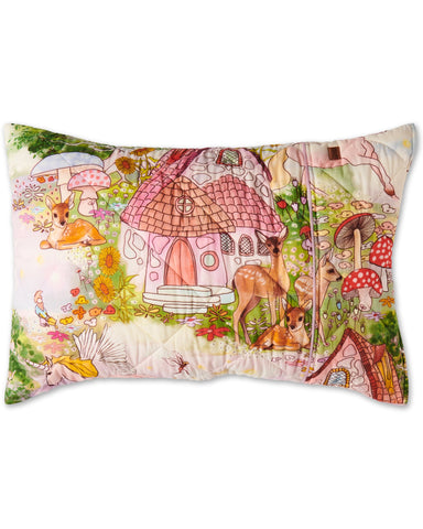 Wonderland Organic Cotton Quilted Pillowcase