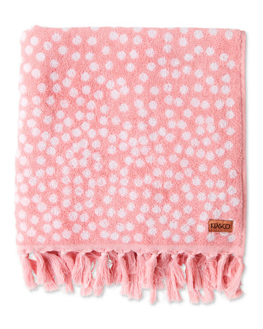 Strawberry Lamington Terry Bath Sheet / Beach Towel