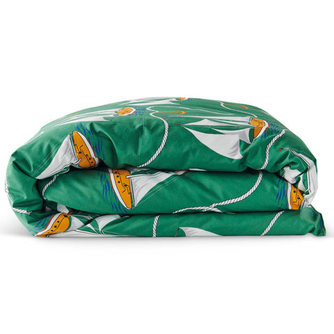 Hey Sailor Green Organic Cotton Quilt Cover (US)