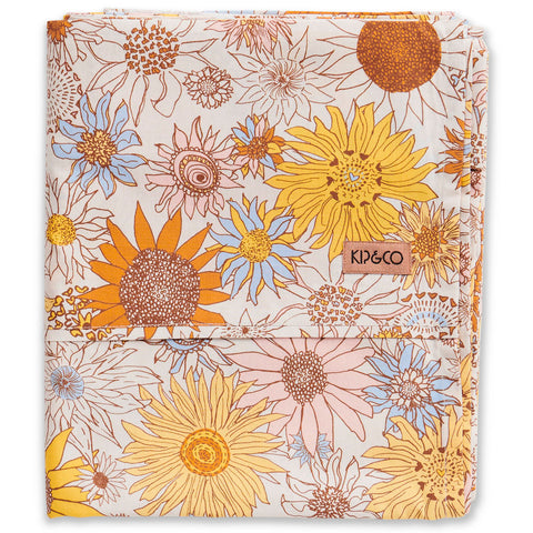 Sunflower Happy Organic Cotton Flat Sheet (US)